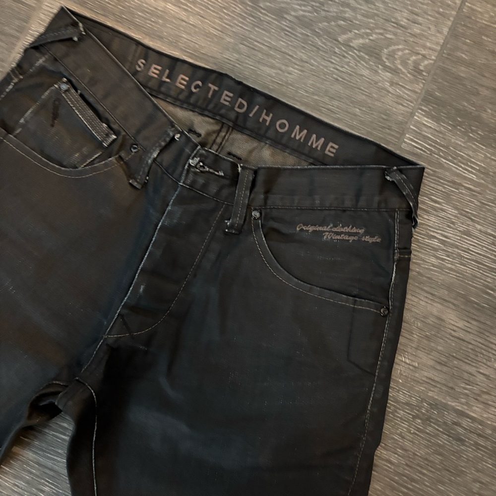 Selected Homme Men's Slim Black Jeans